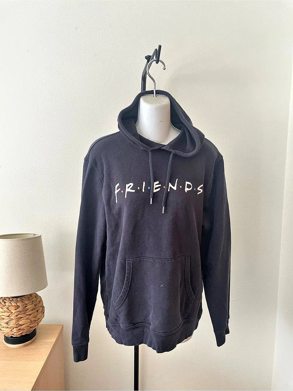 Old Navy Friends Graphic Pullover Hoodie Black Medium